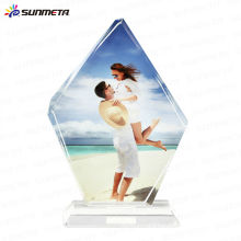 Sunmet sublimation crystal photo frame souvenir gift trophy---manufacturer